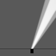 symmetric, very narrow beam [VN]