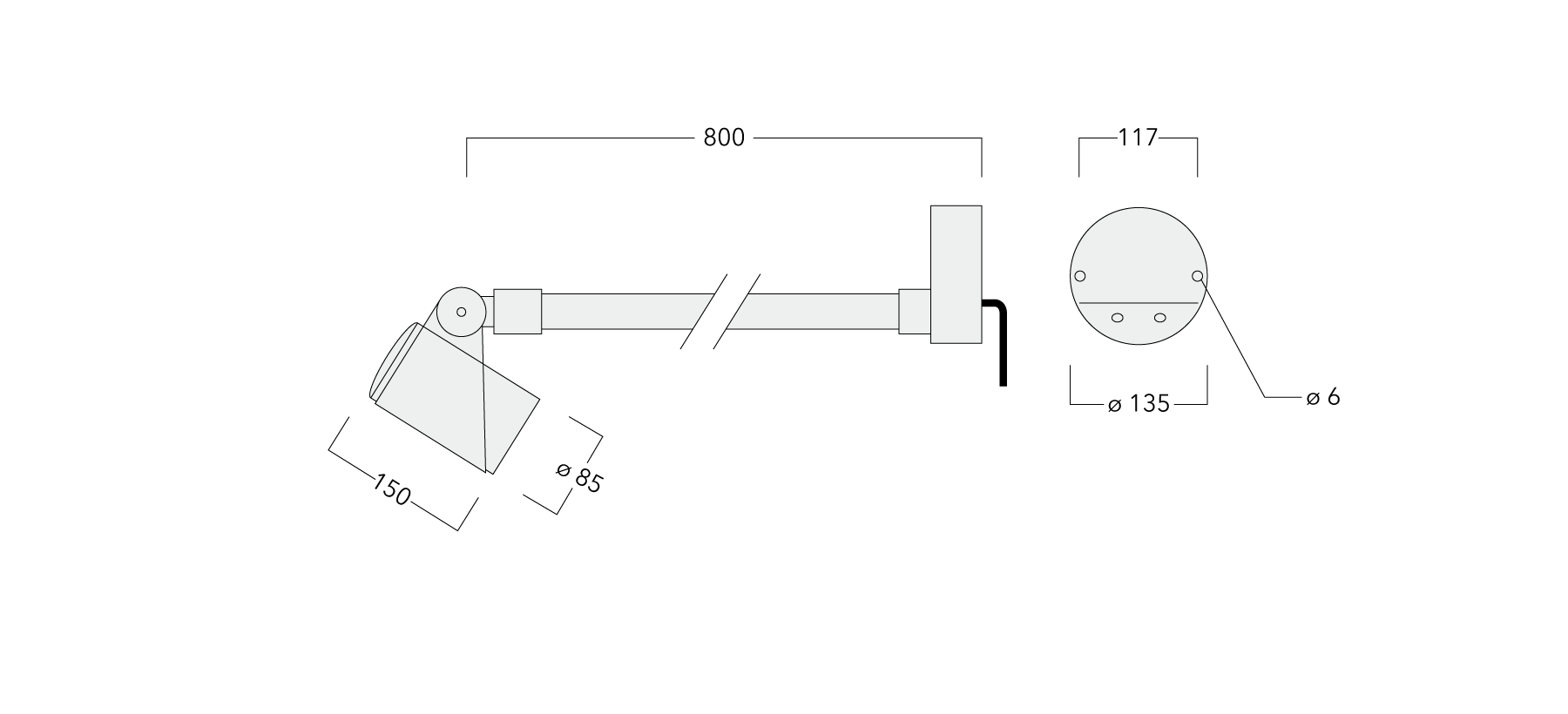 FLC311 Wall bracket Schematics