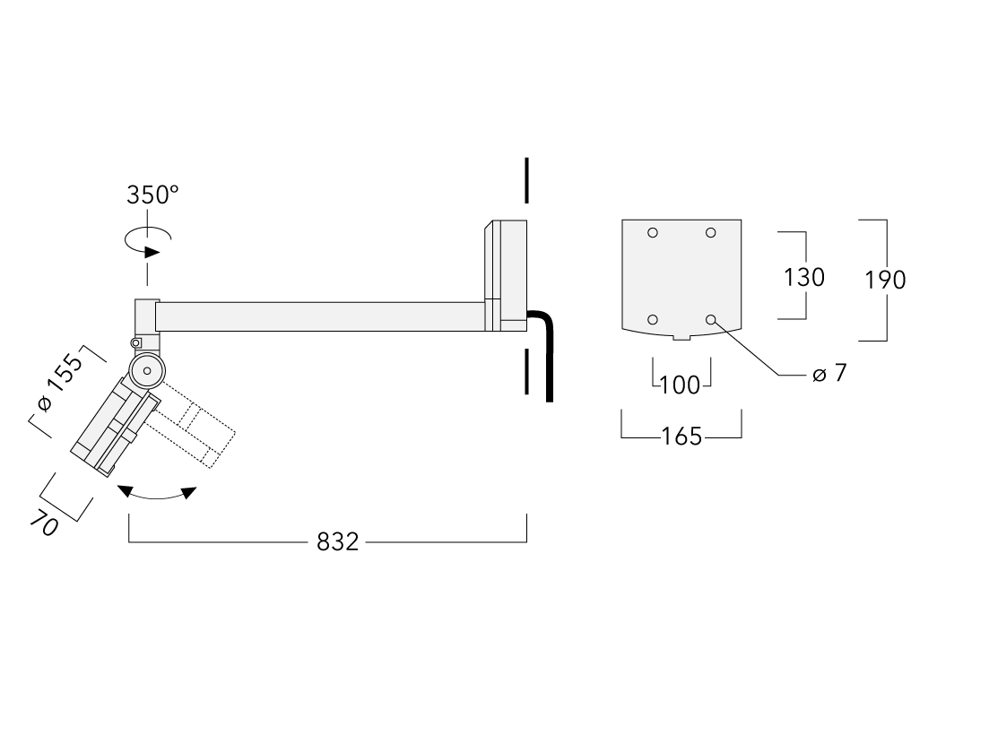 FLC131 LED - Wandausleger Schematics