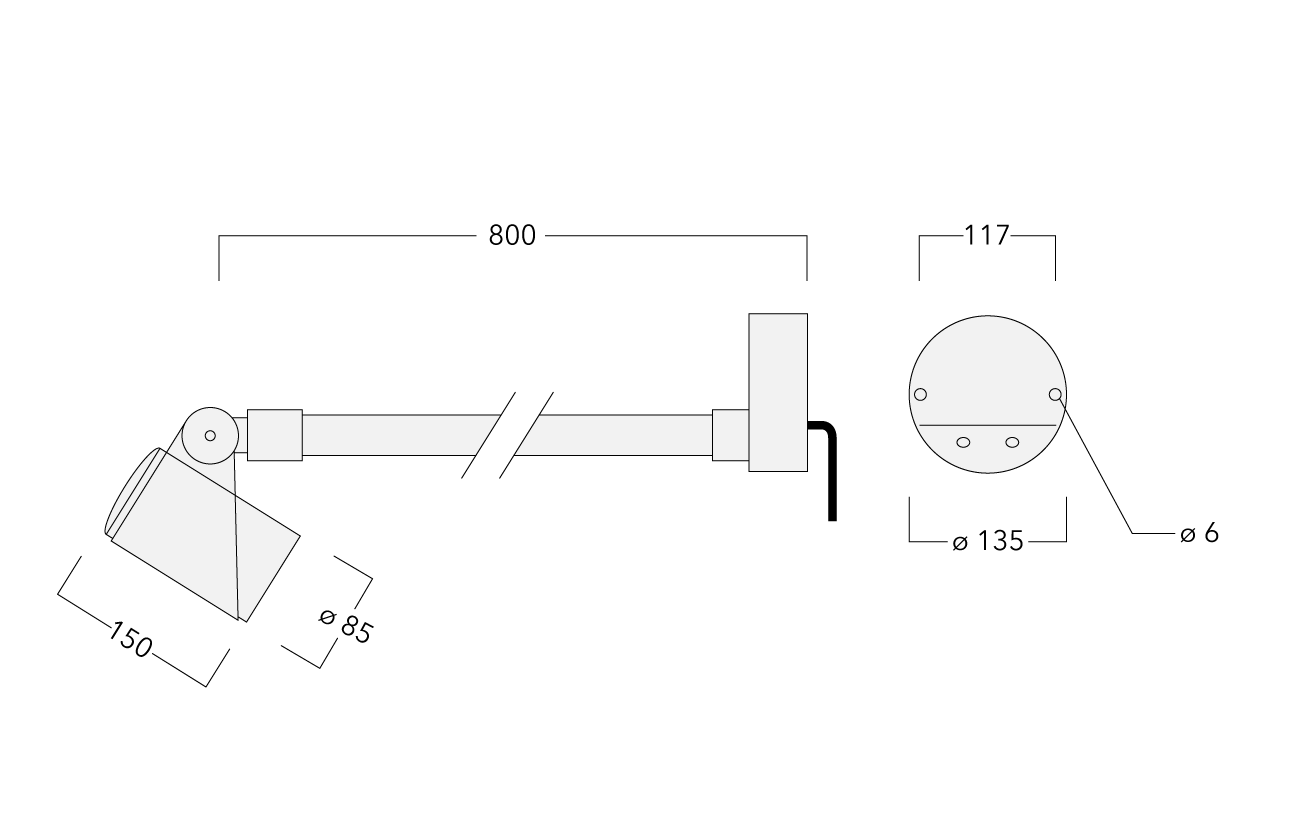 FLC311 Wall bracket Schematics