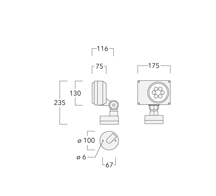 FLD121 LED Surface mounted Schematics