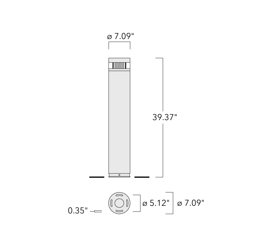 ZFY230 LED-FT Security Bollard Schematics