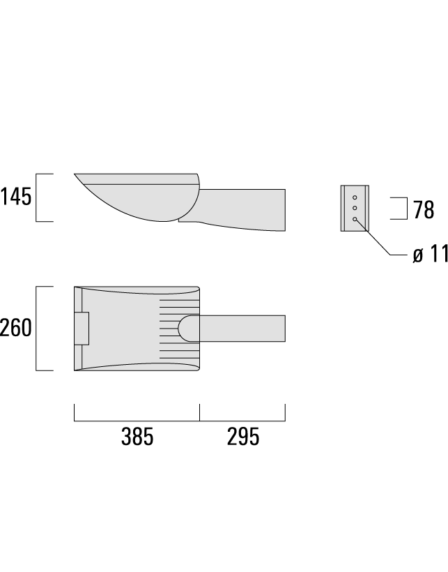 FLA441 LED Wall bracket Schematics