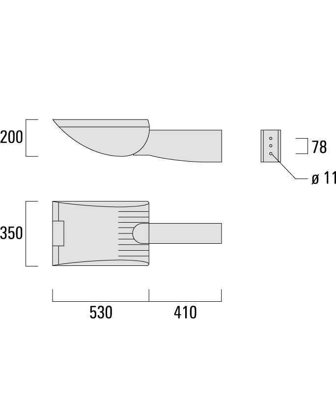 FLA461 LED Wall bracket Schematics
