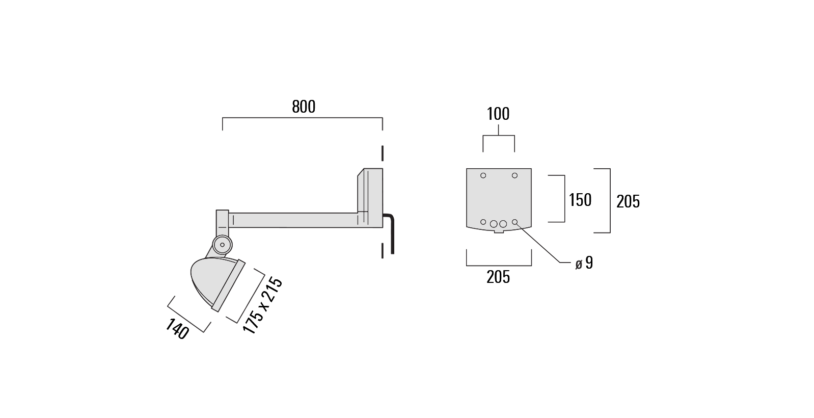 FLB141 LED #4 WALL BRACKET MOUNT Asymmetric Schematics