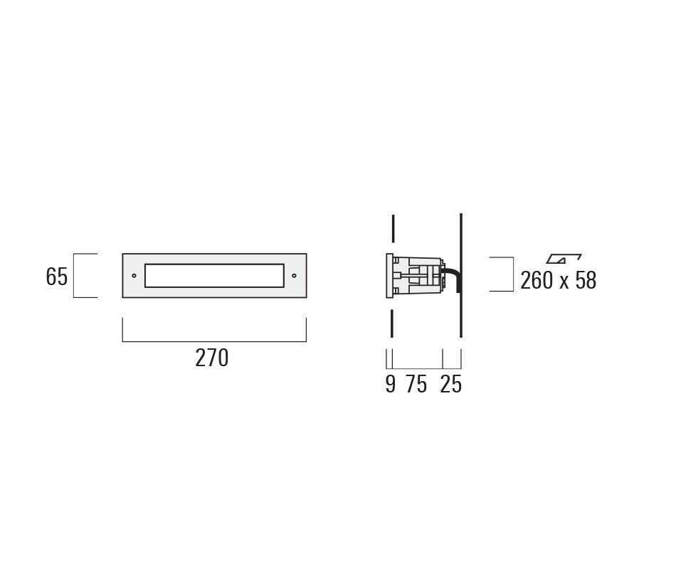 STO134 LED Reduced Depth - Stainless Steel Schematics